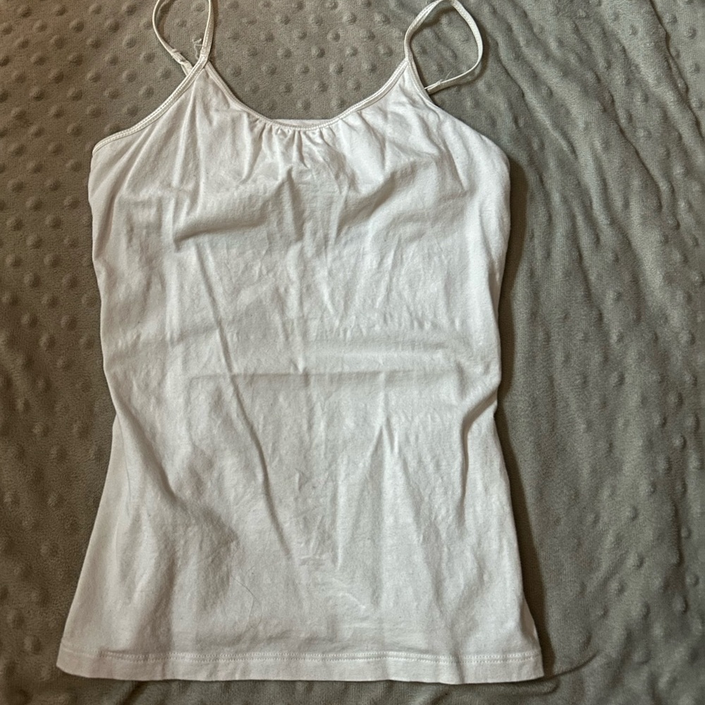 White Spaghetti Strap Women's Top